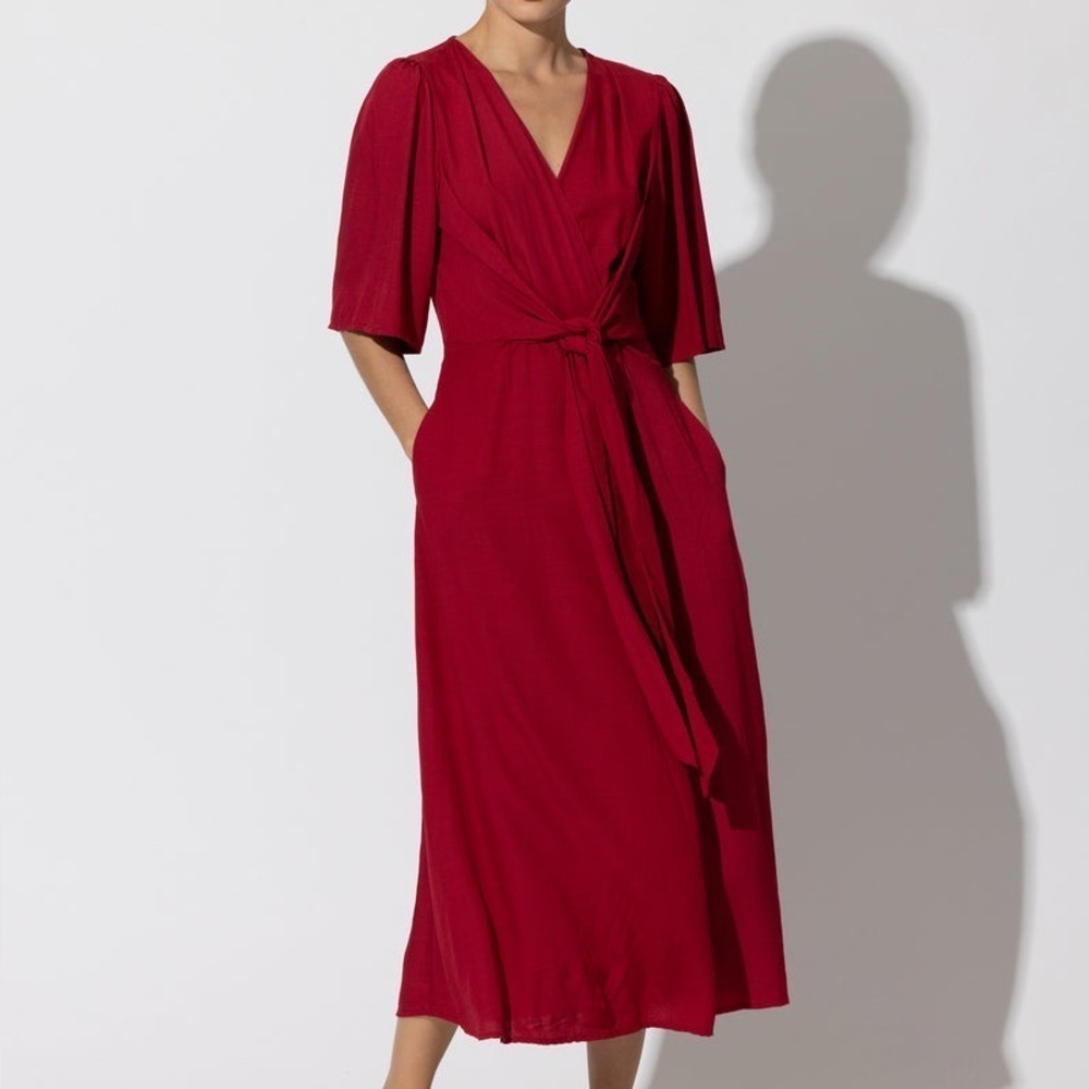 Lusaka Alexis dress in a deep wine colored red NWT
Size: L/ 8